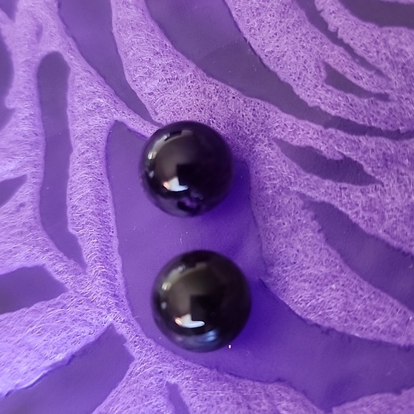 Boho Gypsy Sisters Jewelry - AMETHYST Natural Stone Stainless Steel Stud Earrings